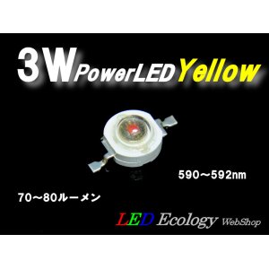 画像: Luckysunny社製 3WパワーＬＥＤ（黄）